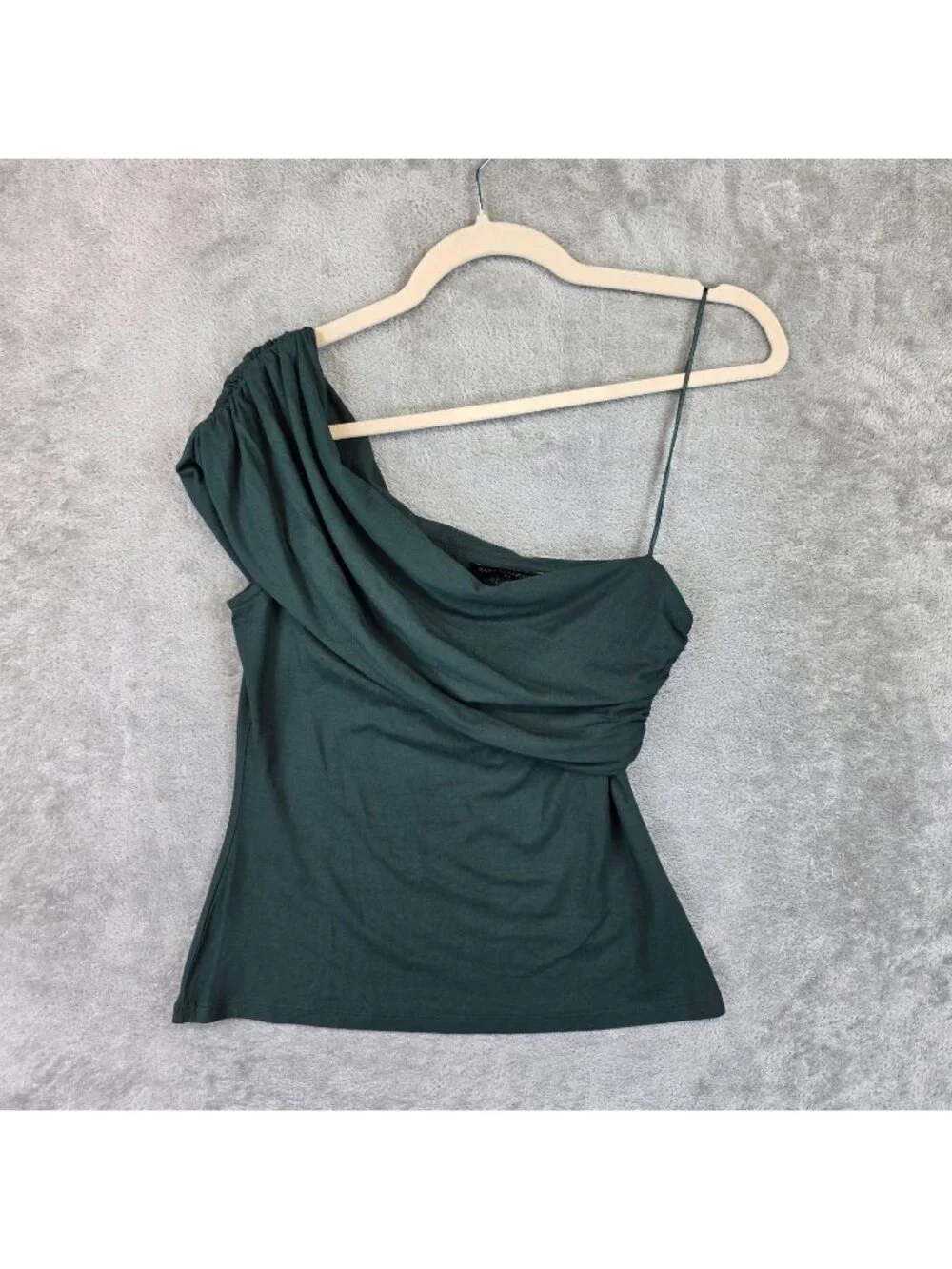 Banana Republic Tank Top Womens XS Green One Shoulder Jersey Summer Party